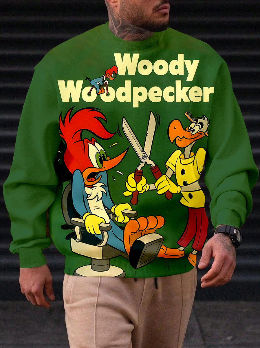 Men's Casual Classic Movie Graphic Long Sleeve Sweater