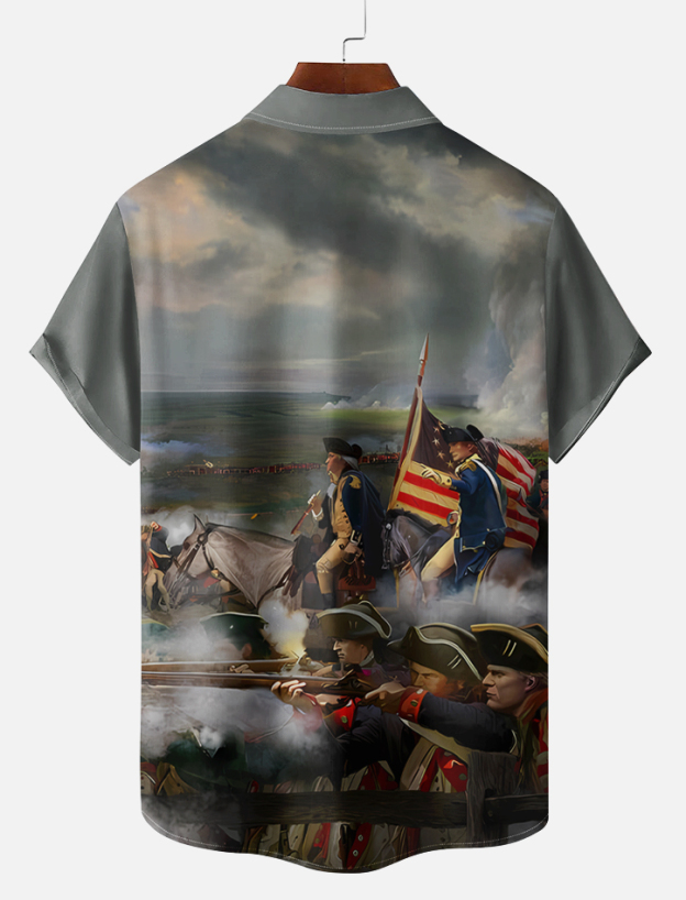 Men's Retro Graphic Short Sleeve Shirt