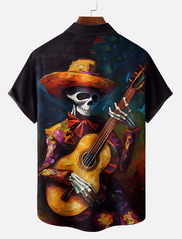 Men's Day of the Dead Graphic Short Sleeve Shirt