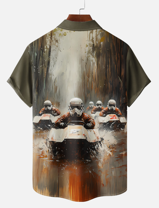 Men's Classic Movie Graphic Short Sleeve Shirt