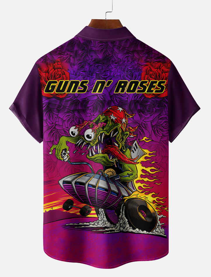 Men's Cartoon Graphic Short Sleeve Shirt