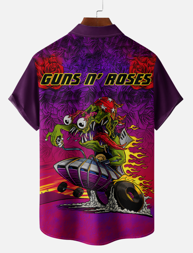 Men's Cartoon Graphic Short Sleeve Shirt