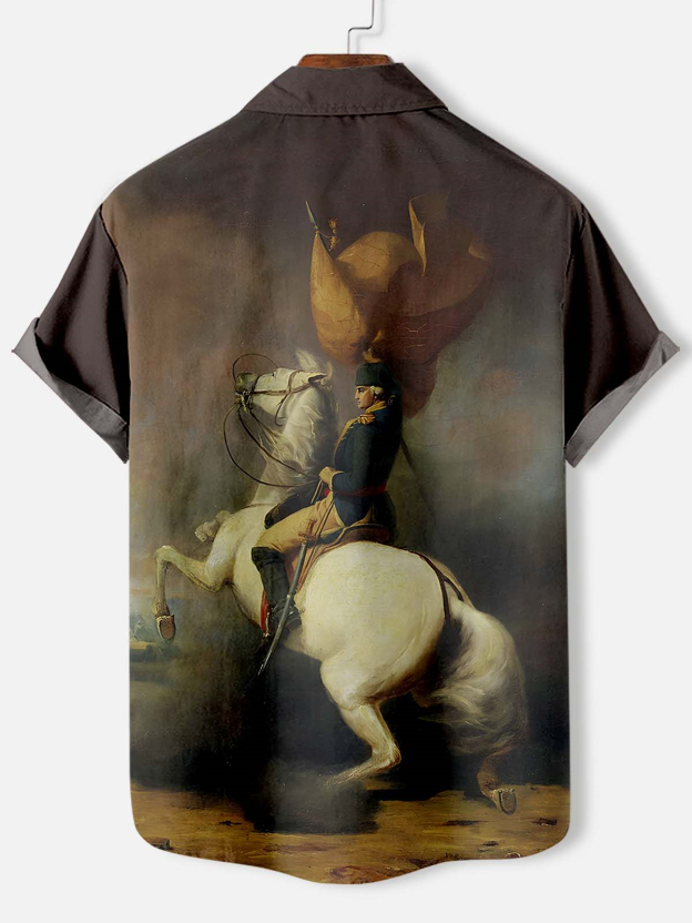 Men's American Revolutionary War Illustration short sleeve shirt