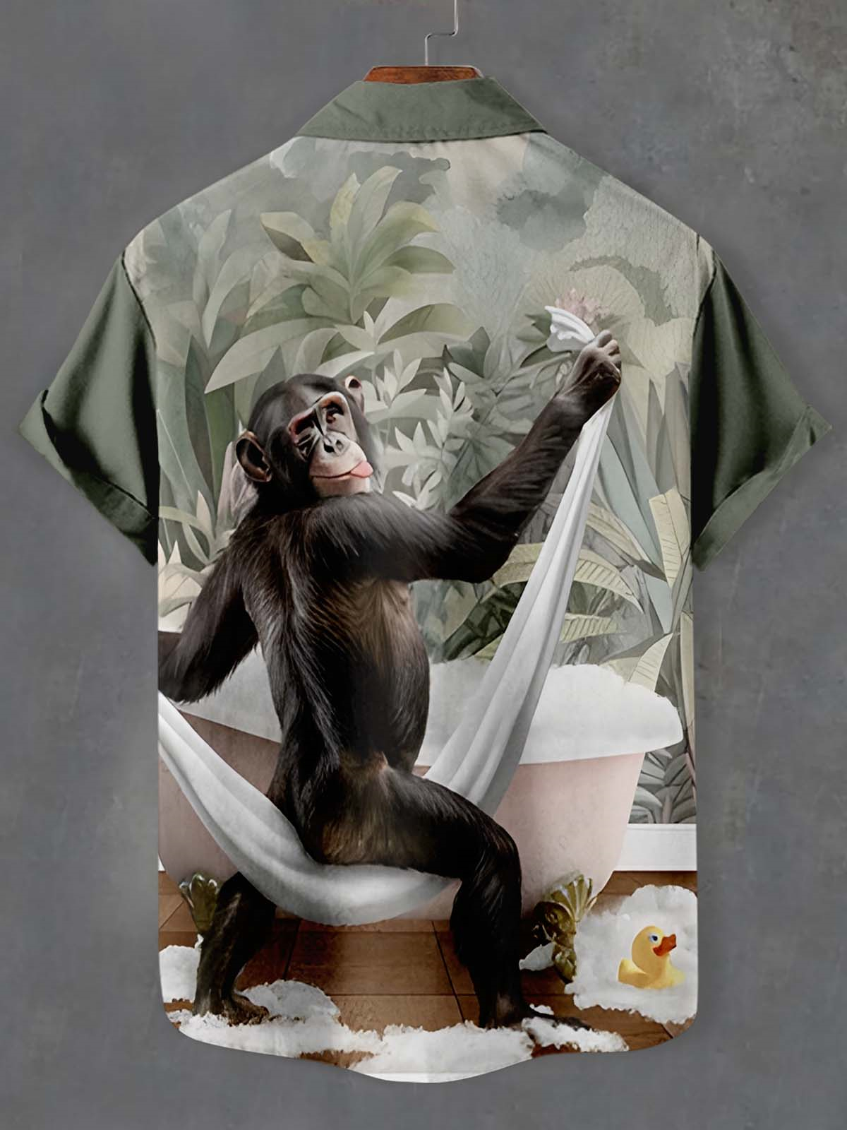 Men's Fun Animal Graphic Short Sleeve Shirt