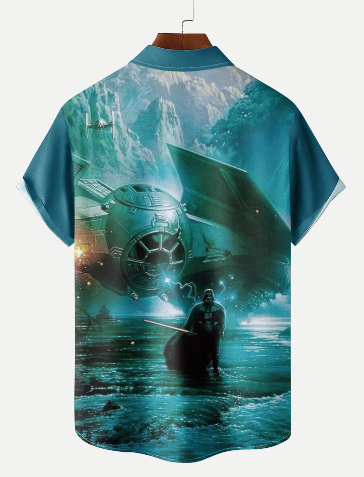  Classic Movie pattern short sleeved shirt