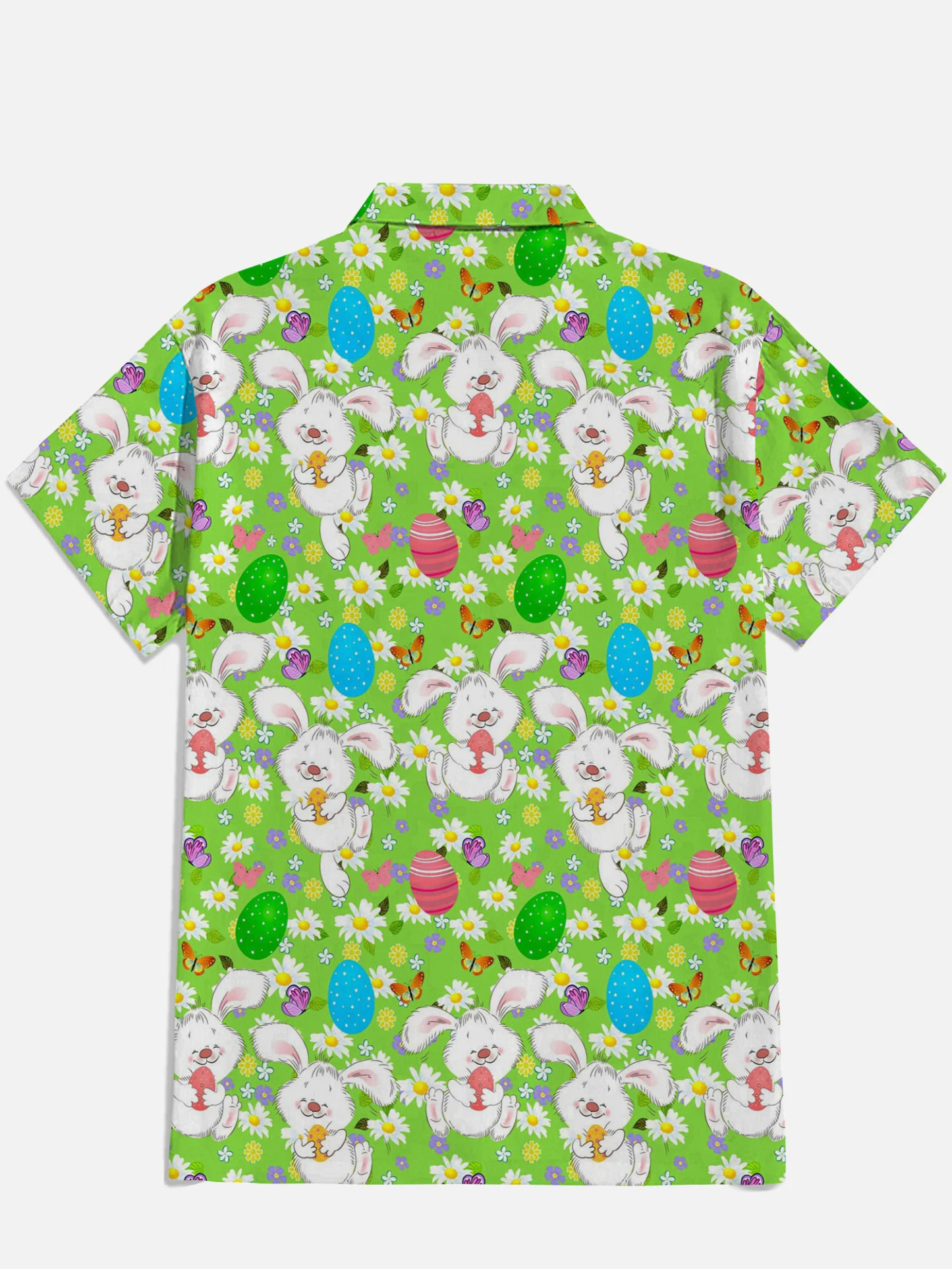 Men's Easter Print Short Sleeve Shirt
