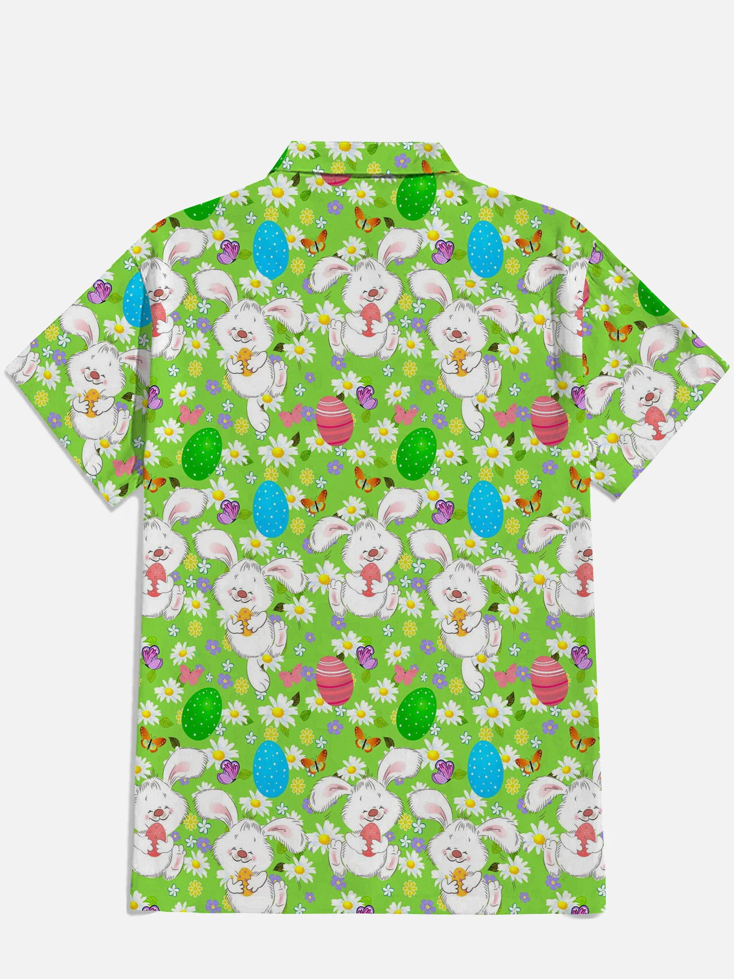 Men's Easter Print Short Sleeve Shirt