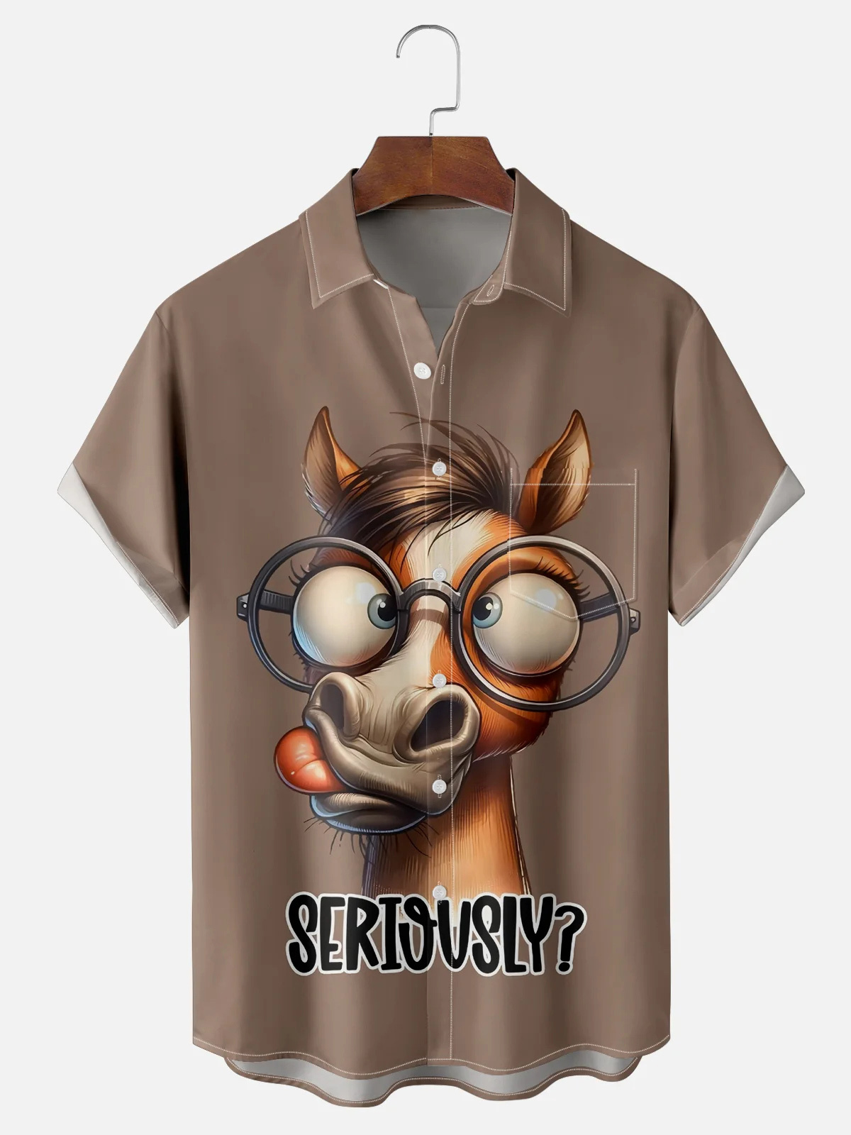 [Copy]Men's Classic Movie Godfather Animal Fun Graphic Short Sleeve Shirt