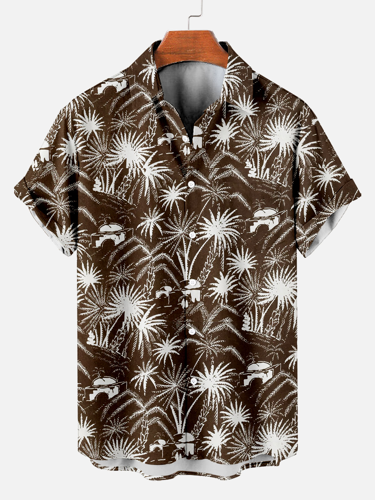 Men's Short Refreshing elegant hawaii Sleeve Shirt 