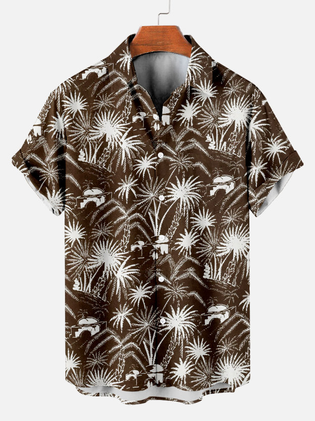 Men's Short Refreshing elegant hawaii Sleeve Shirt