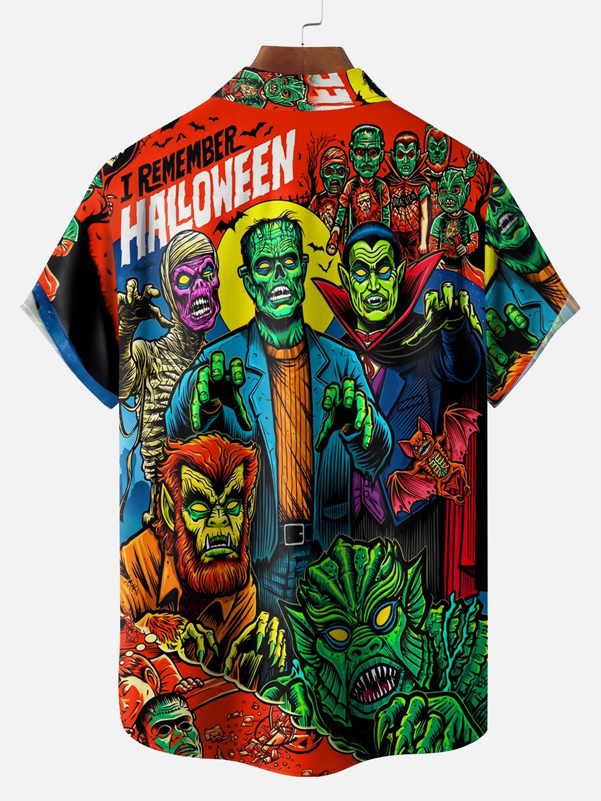 Vintage Halloween Spooky Hawaiian Shirt