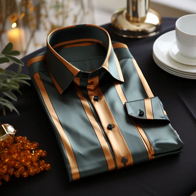 Men's Business Casual Button-Down Shirt