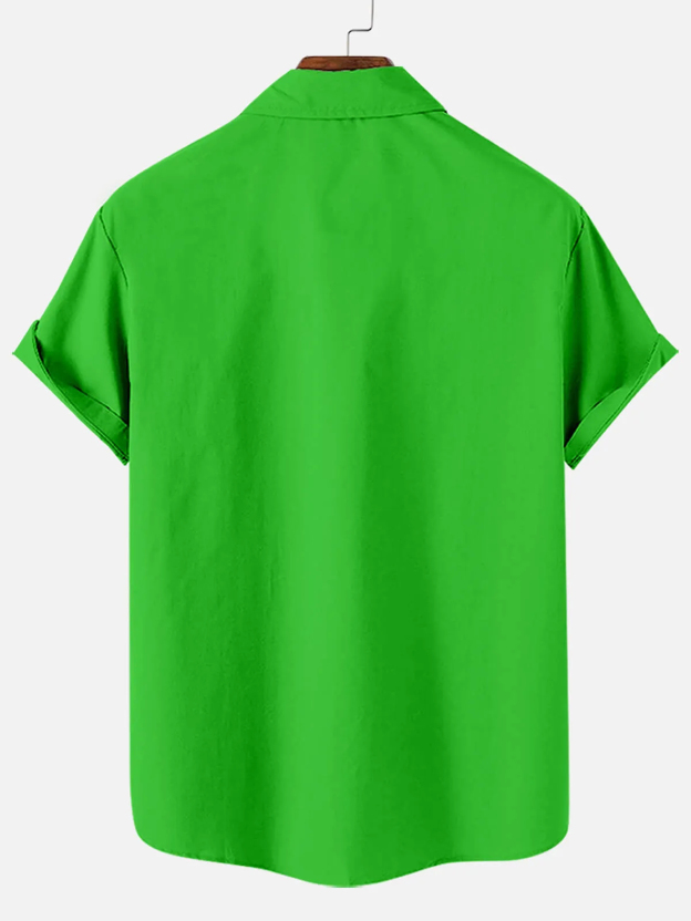 Men's Nostalgic Anime Character Retro Car Short Sleeve Shirt