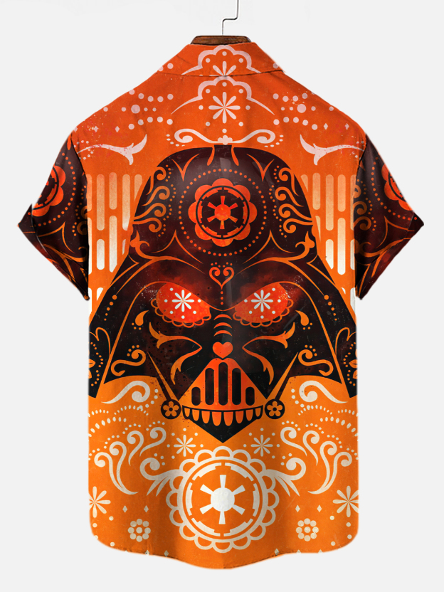 Men's Space War Movie Halloween Short Sleeve Shirt