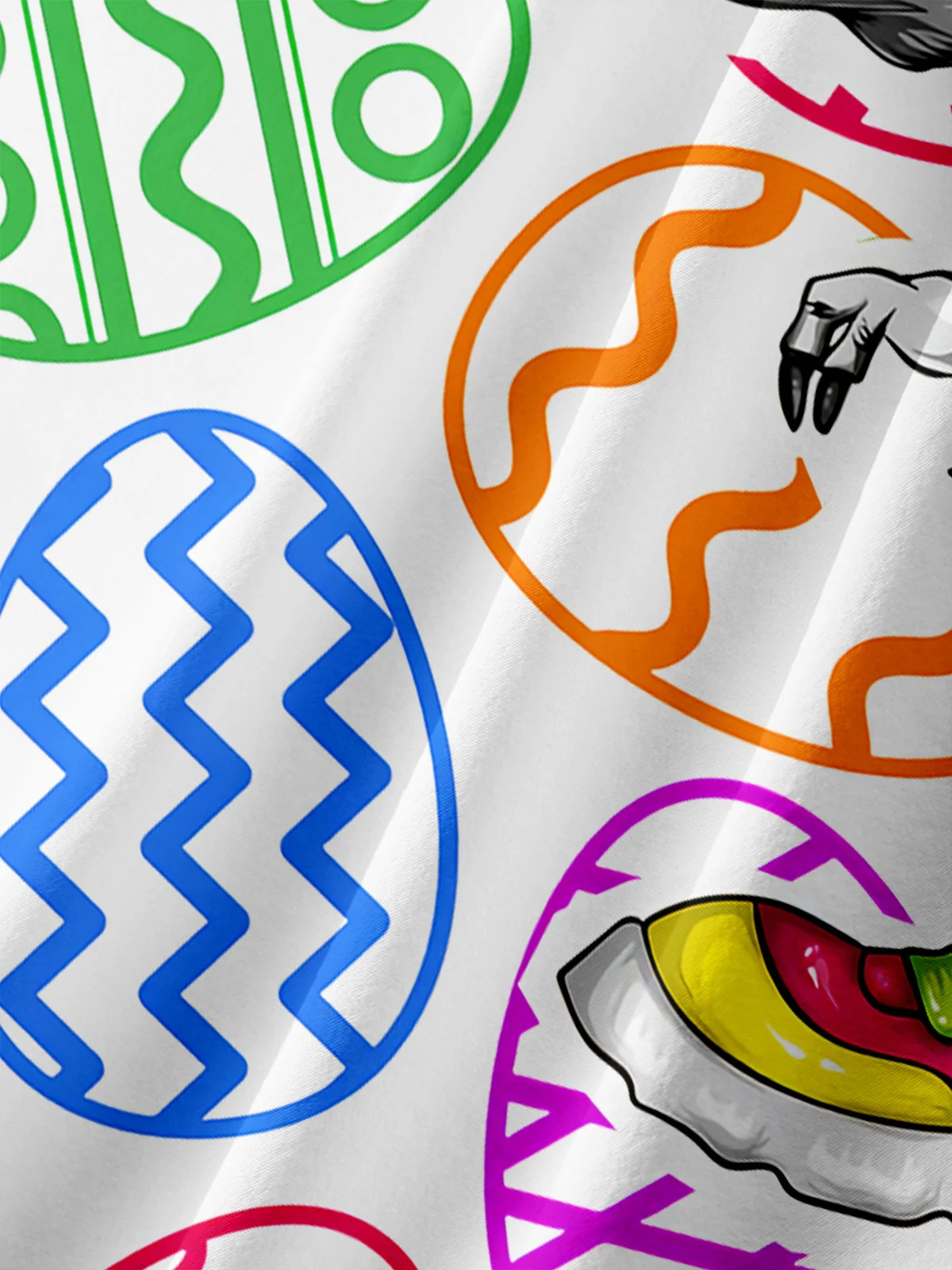 Men's Easter Fun Dinosaur Print Holiday Shirt