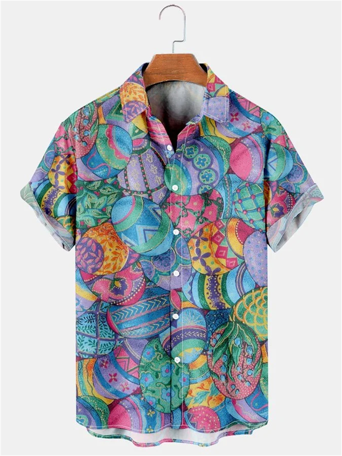 Men's Easter egg printed holiday shirt