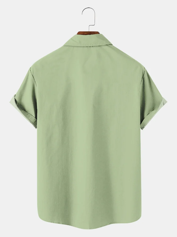 Men's Irish Parrot Saint Patrick Holiday Printed Pocket Shirt