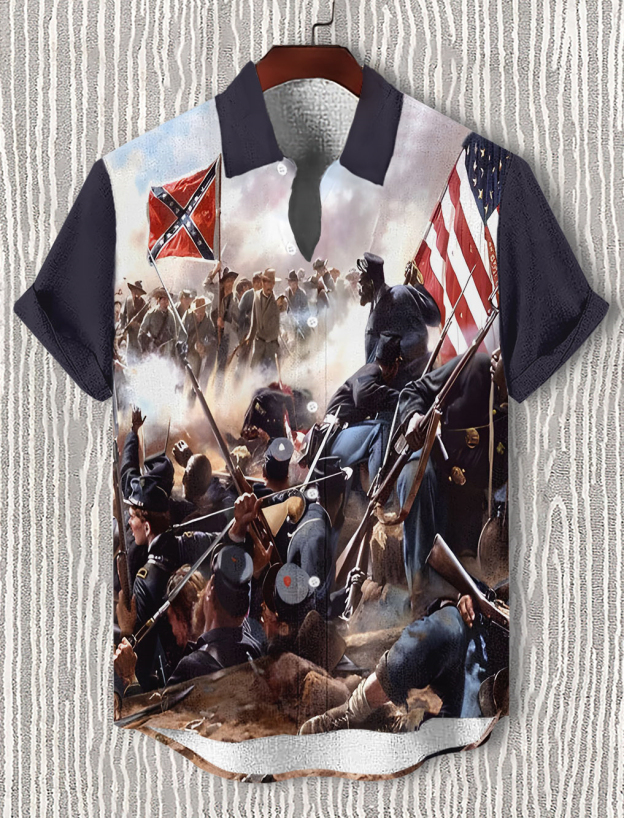 Men's illustration short sleeve shirt