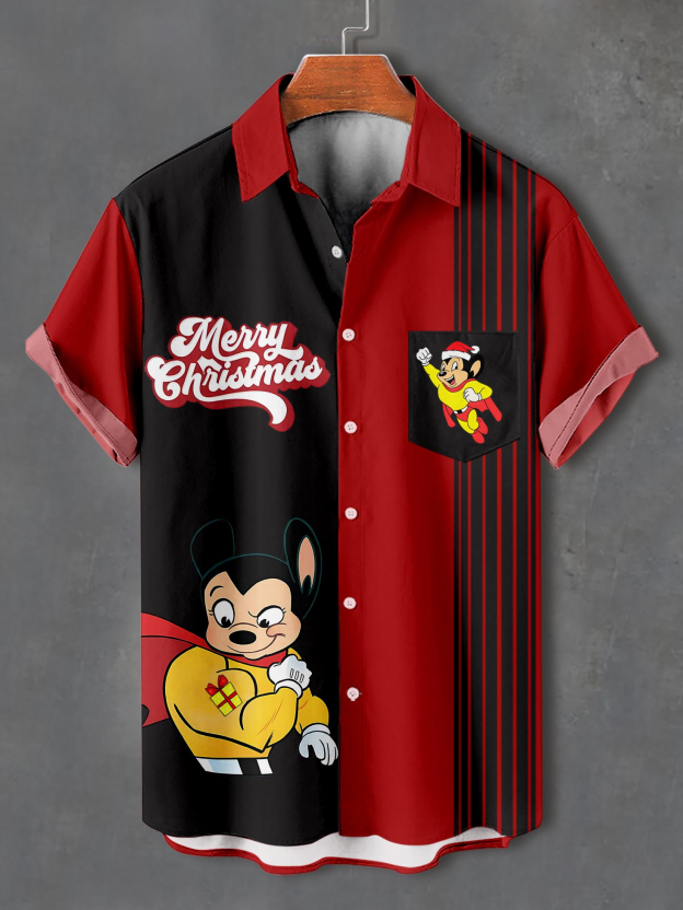 Men's Christmas Graphic Short Sleeve Shirt