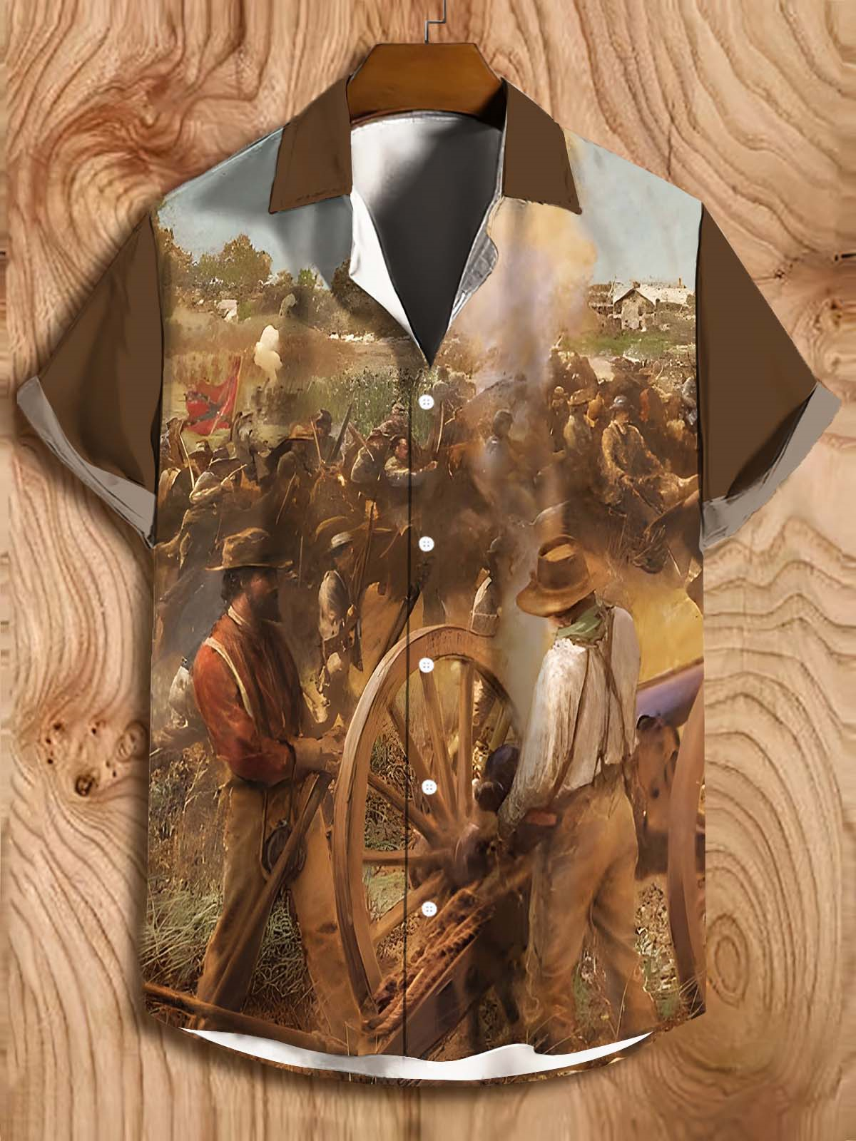 Men's Battle of Gettysburg Illustration short sleeve shirt