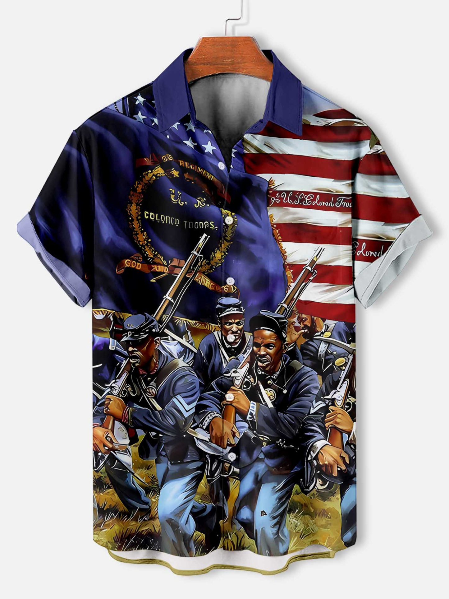 Men's Historical War Illustrated Short Sleeve Shirt