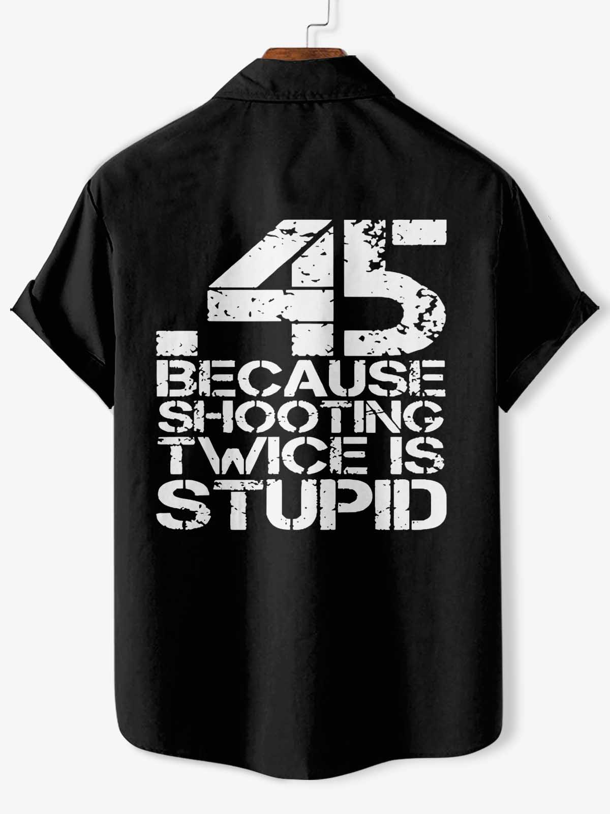 Men's Slogan Short Sleeve Shirt