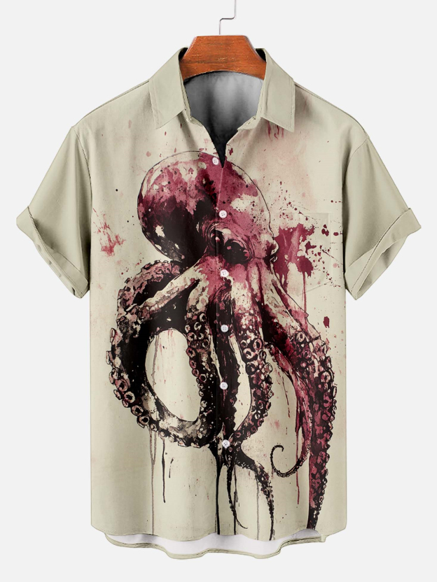 Men's Marine Life Graphic Short Sleeve Shirt