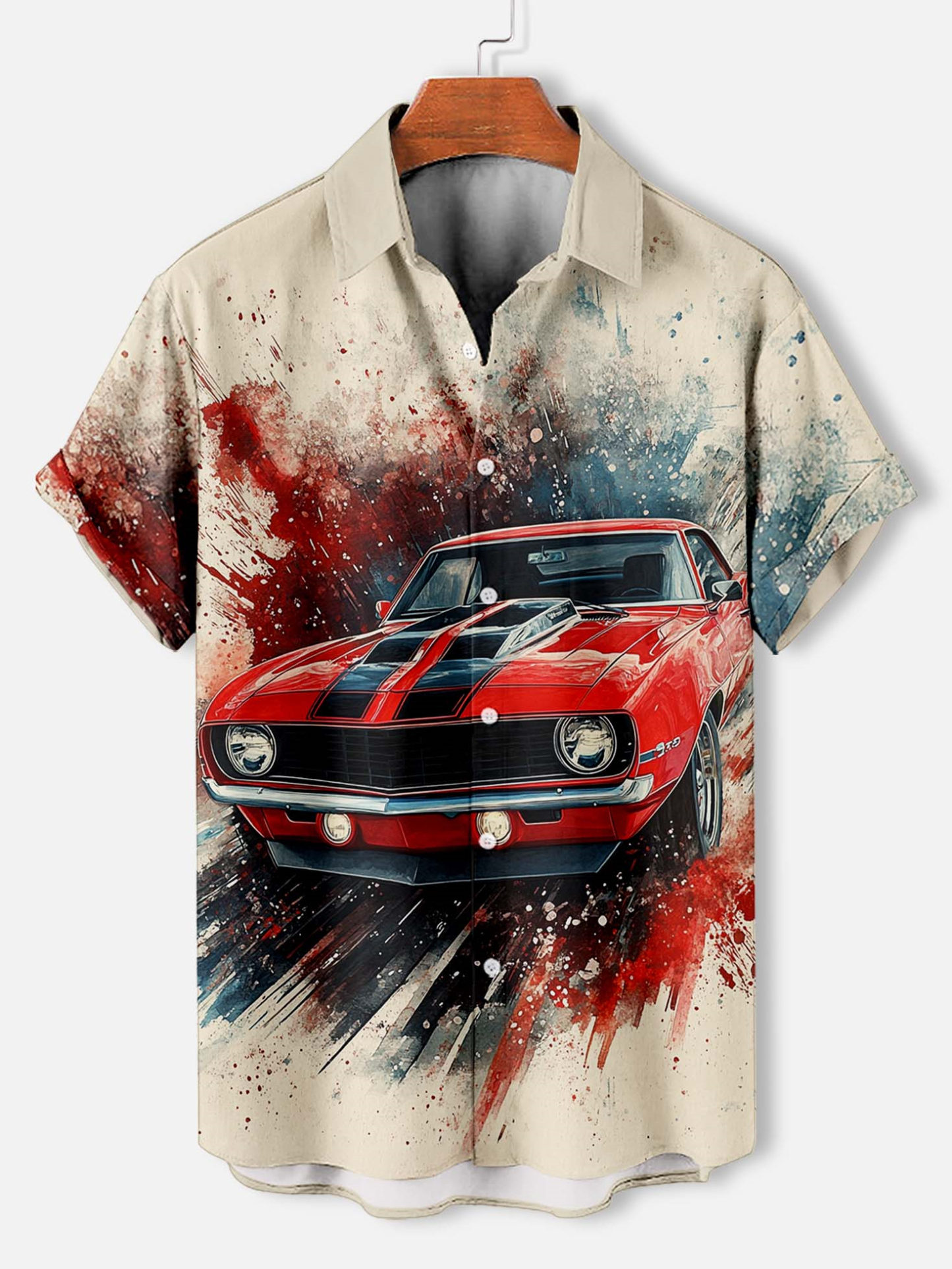 Men's Car Graphic Short Sleeve Shirt