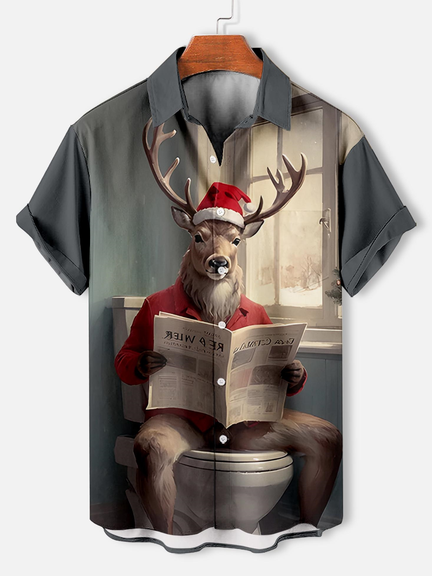 Men's Fun Animal Graphic Short Sleeve Shirt