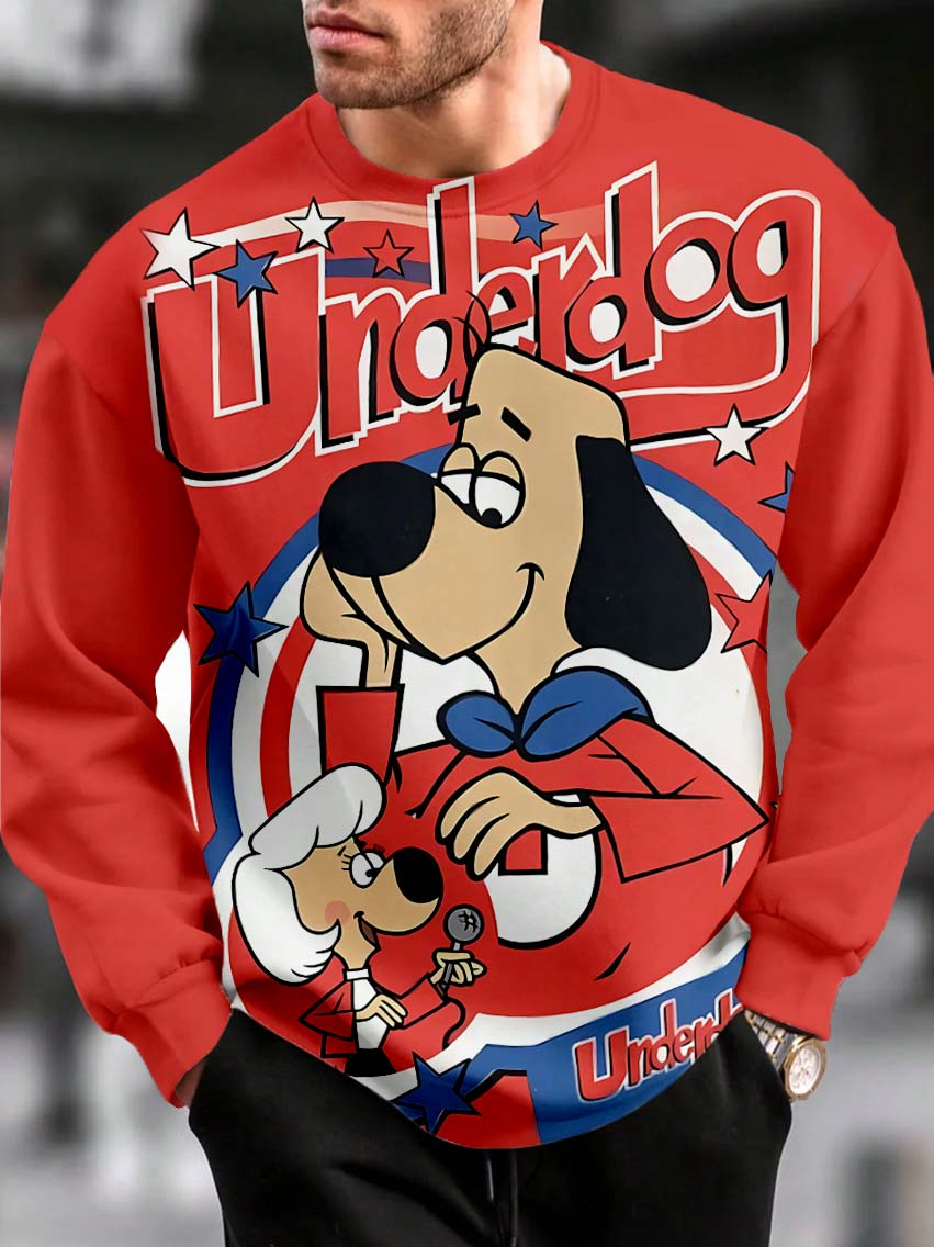 Men's Casual Classic Movie Graphic Long Sleeve Sweater