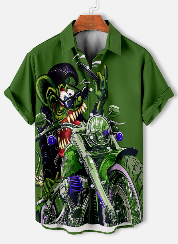 Men's Short Refreshing elegant hawaii Sleeve Shirt