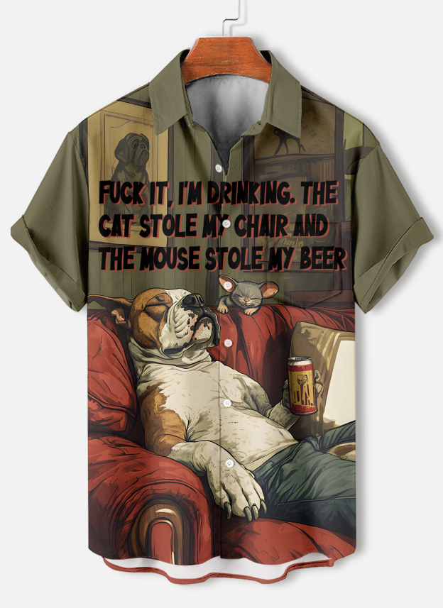 Men's Short Refreshing elegant hawaii Sleeve Shirt