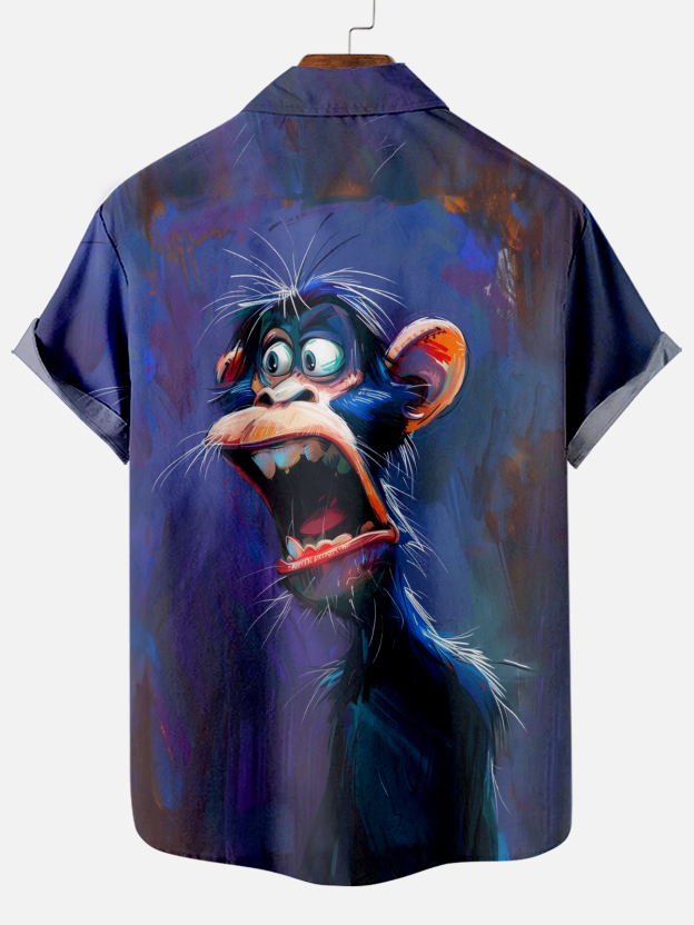 Retro Fun Orangutan Short Sleeve Shirt