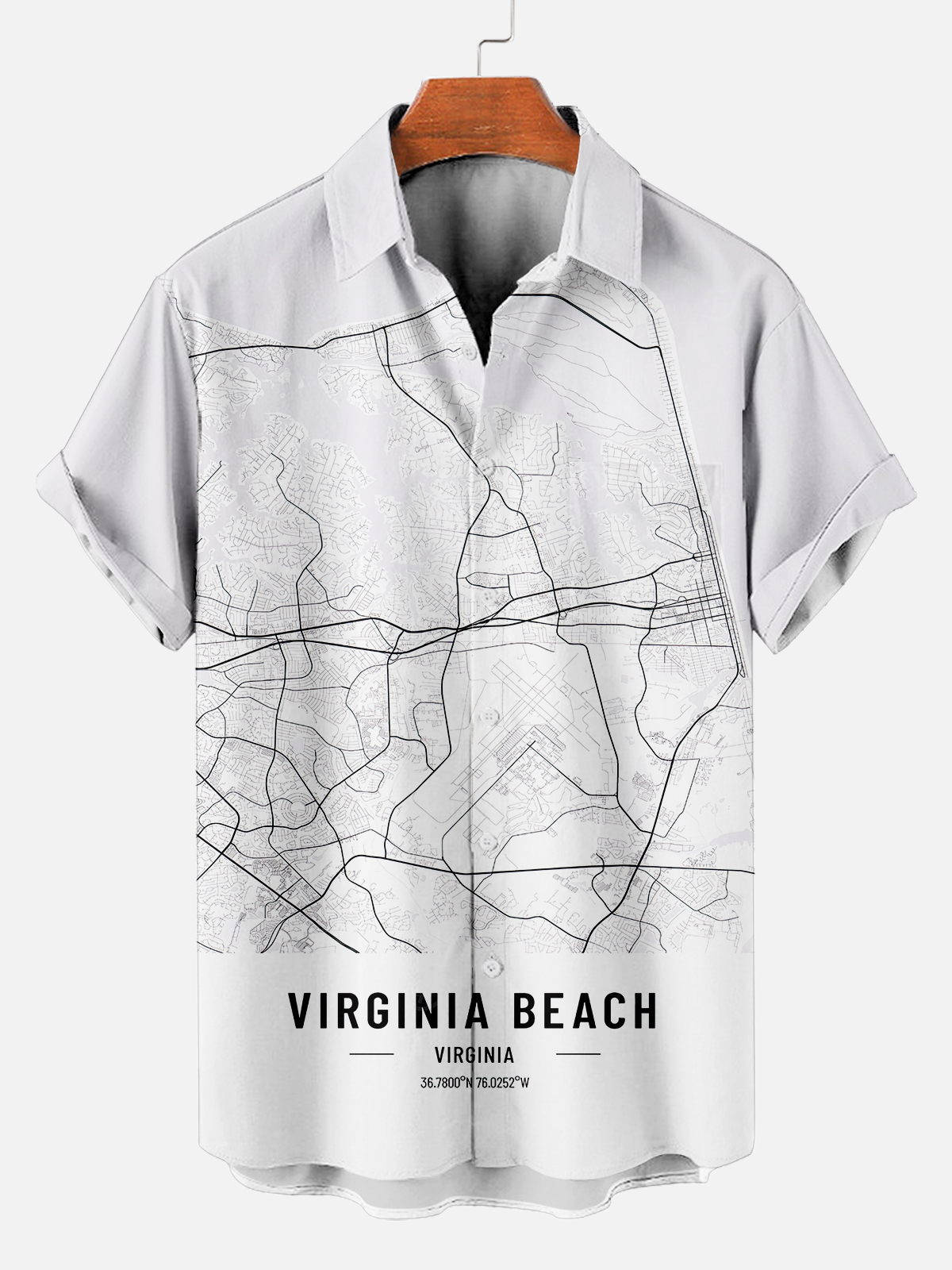 Men's Map Graphic Short Sleeve Shirt