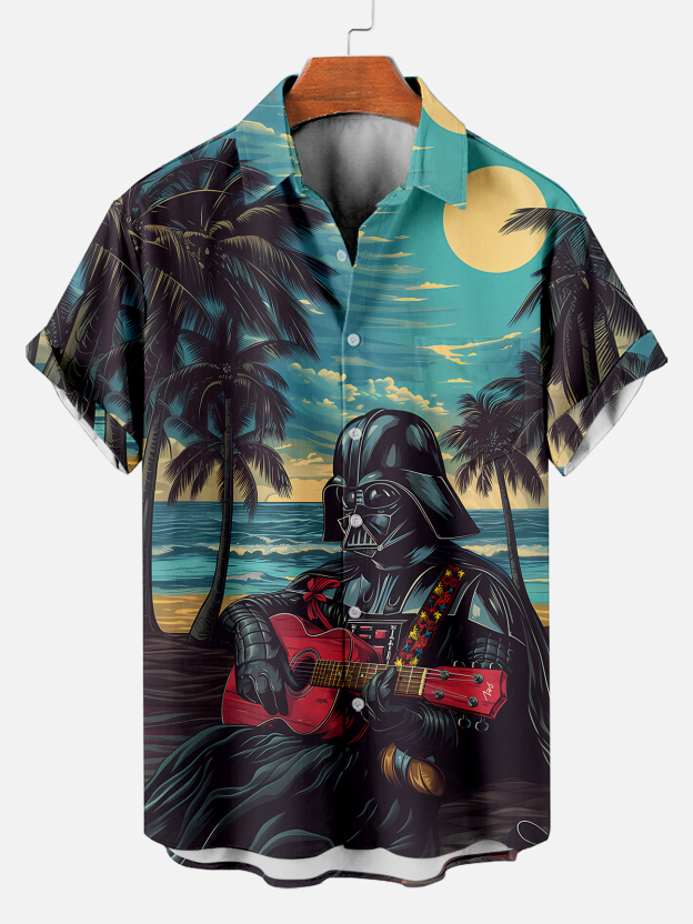 [Copy]Men's Vintage Witch Oil Painting Art Halloween Short Sleeve Shirt