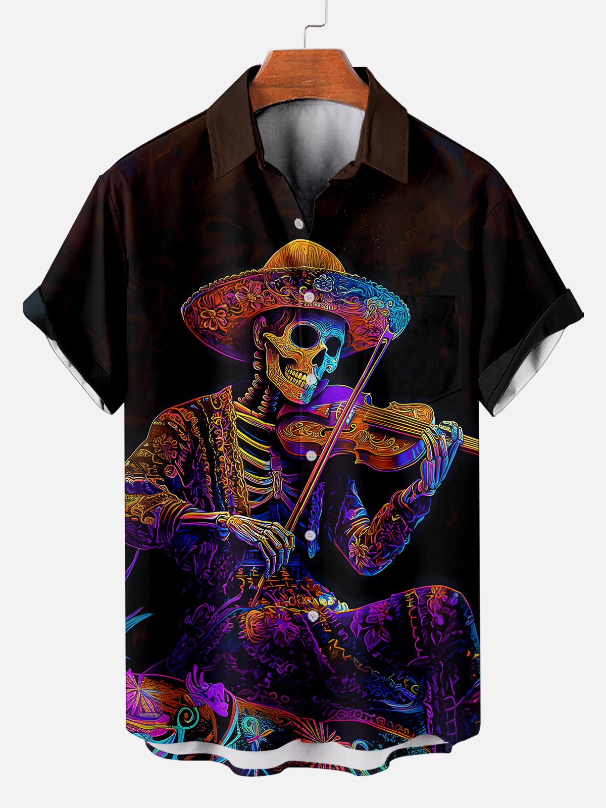 Men's Hawaiian Fun Little Yellow Duck Holiday Casual Short Sleeve Shir