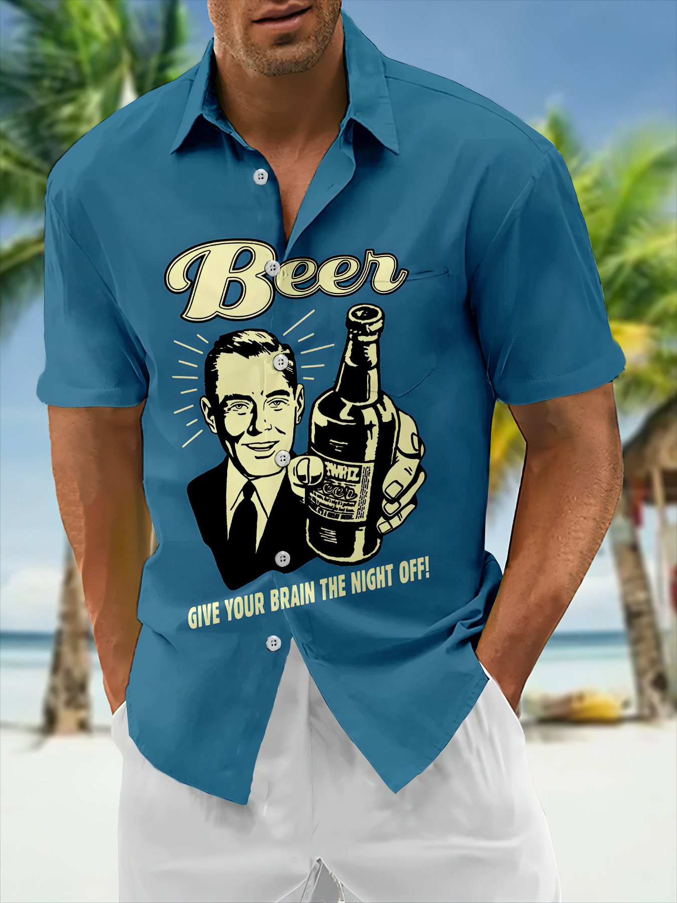 Men's Fun Slogan Short Sleeve Shirt