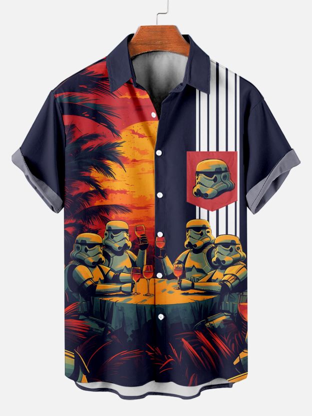 Men's Classic Movie Graphic Short Sleeve Shirt