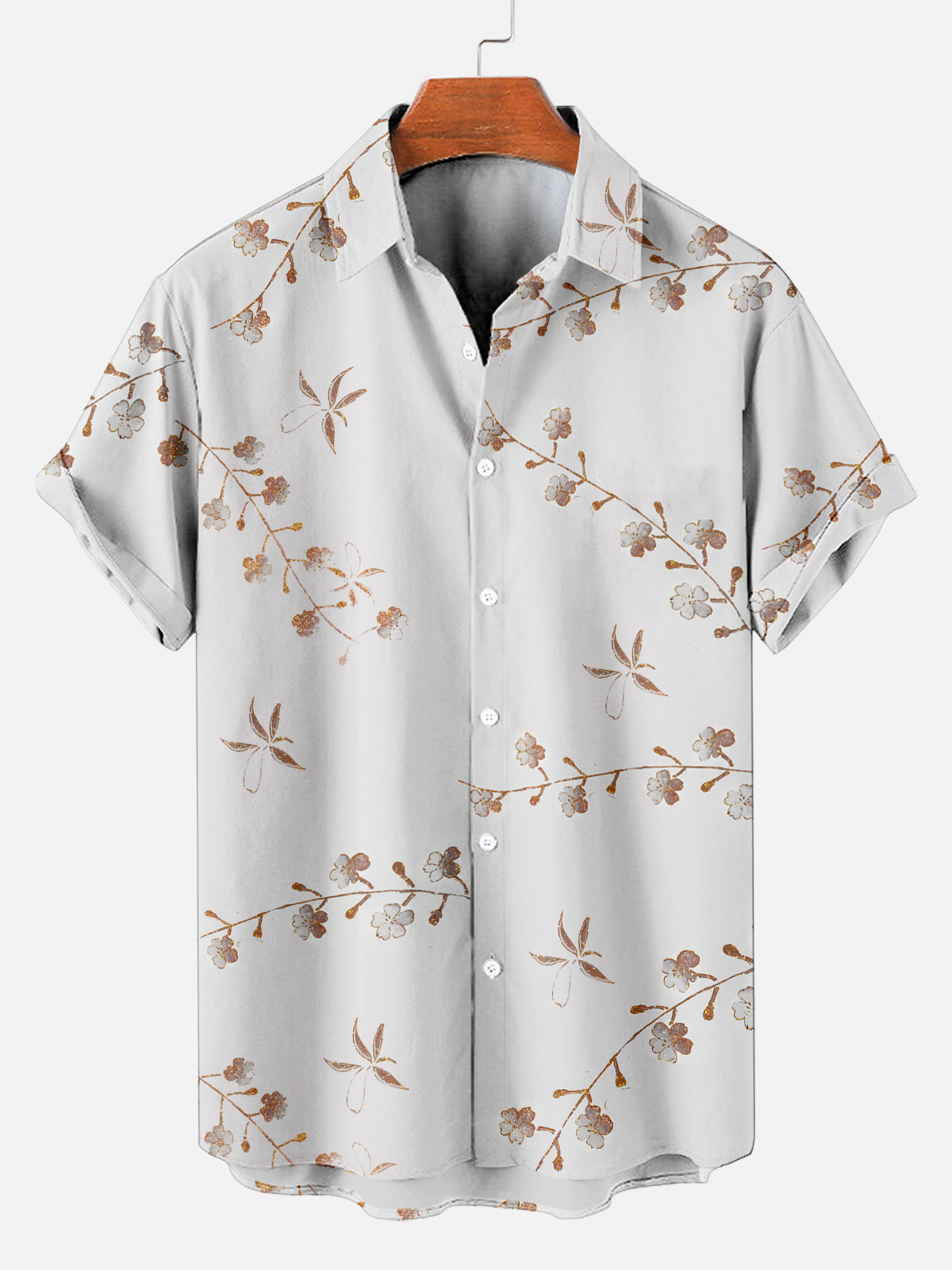 Men's Short Refreshing elegant hawaii Sleeve Shirt 