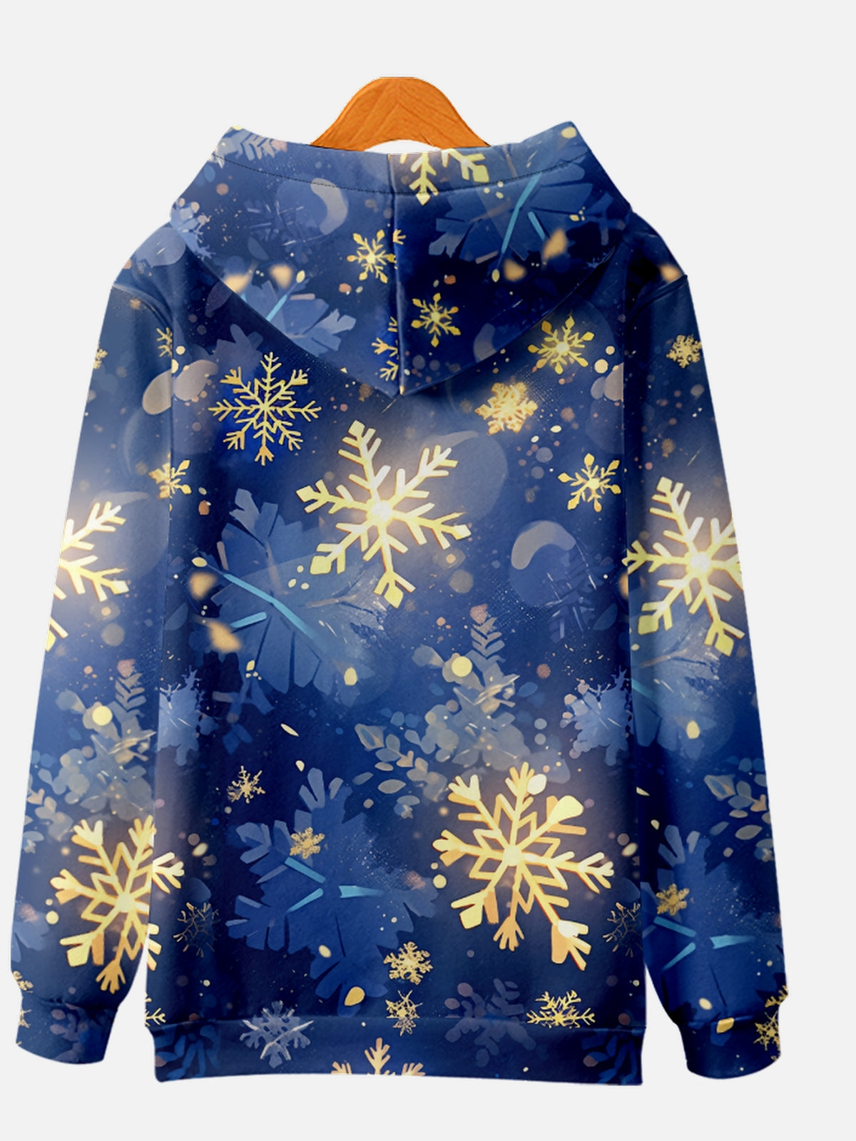 Unisex Golden Snowflakes in the Night Sky Christmas Hoodie