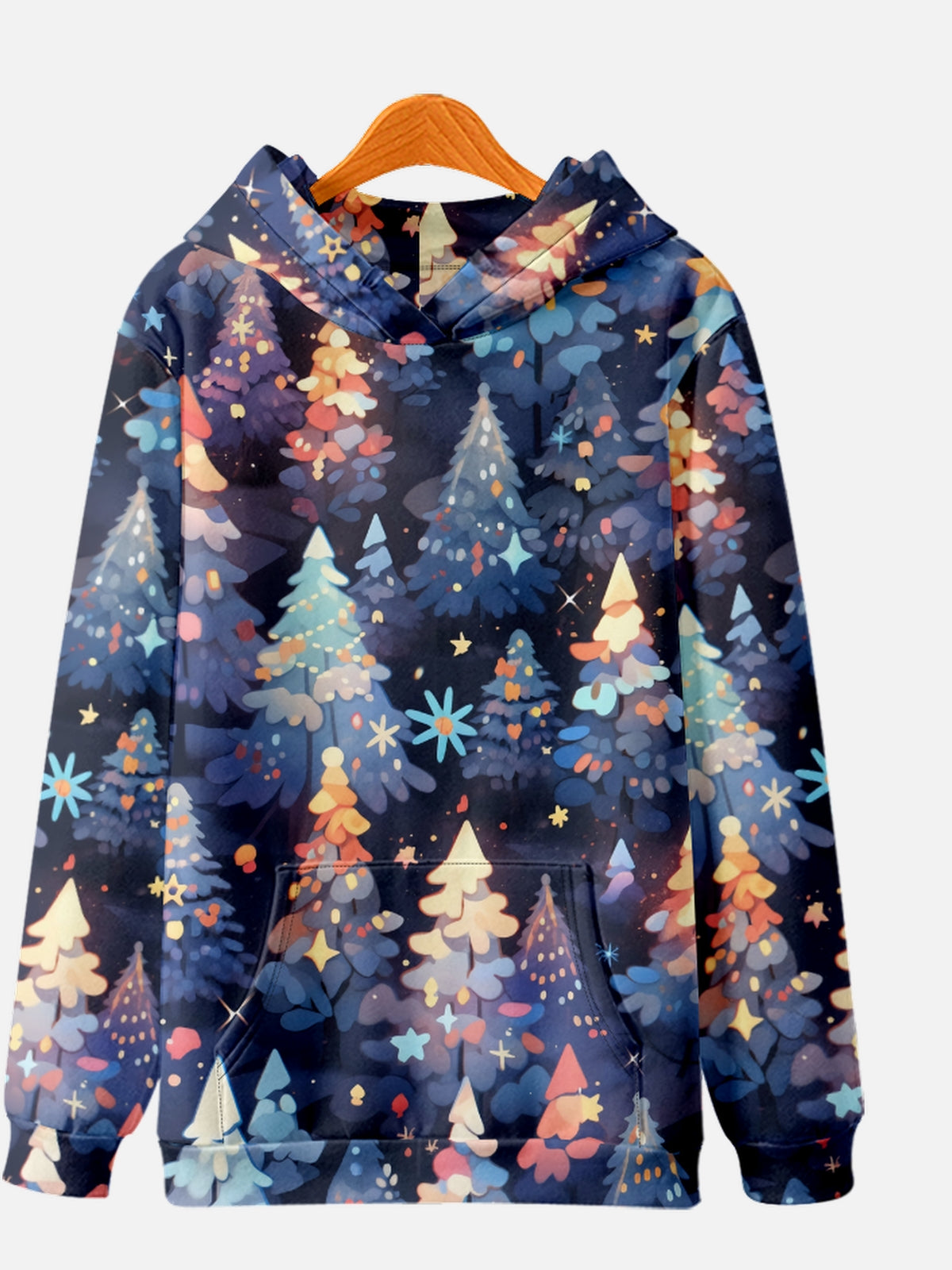 Unisex Beautiful Snowy Christmas Trees Hoodie