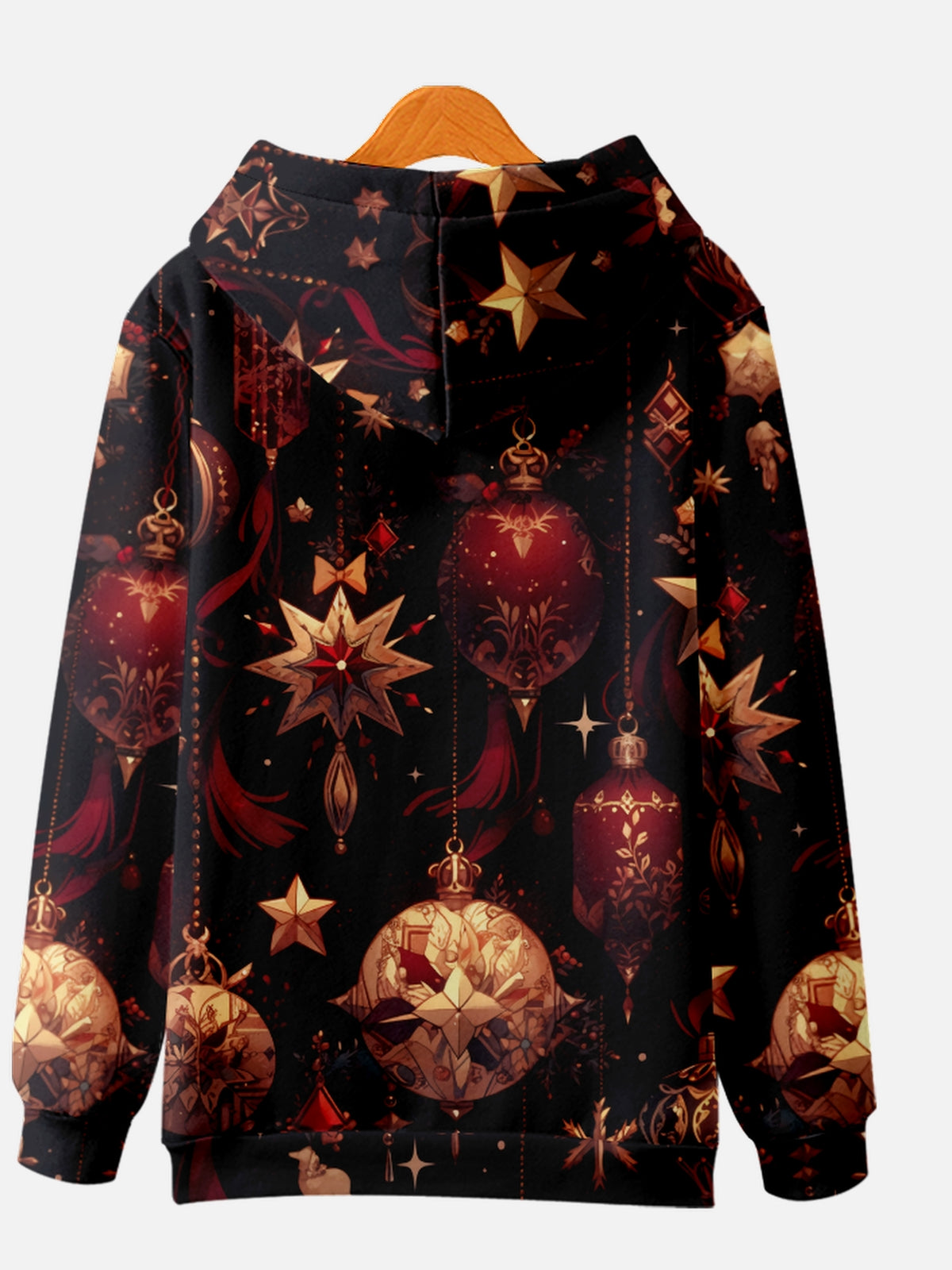 Unisex Red Christmas Ornaments Cozy Hoodie