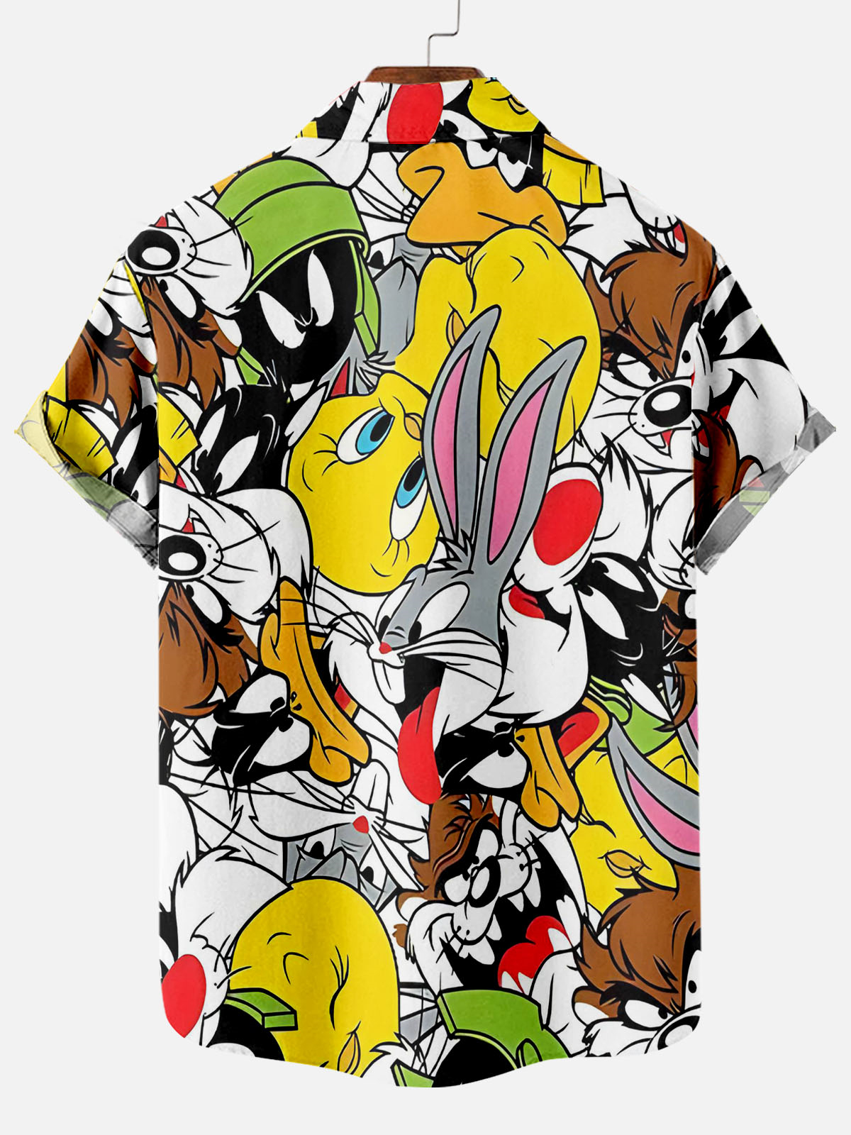 Men's Retro Cartoon Graphic Short Sleeve Shirt