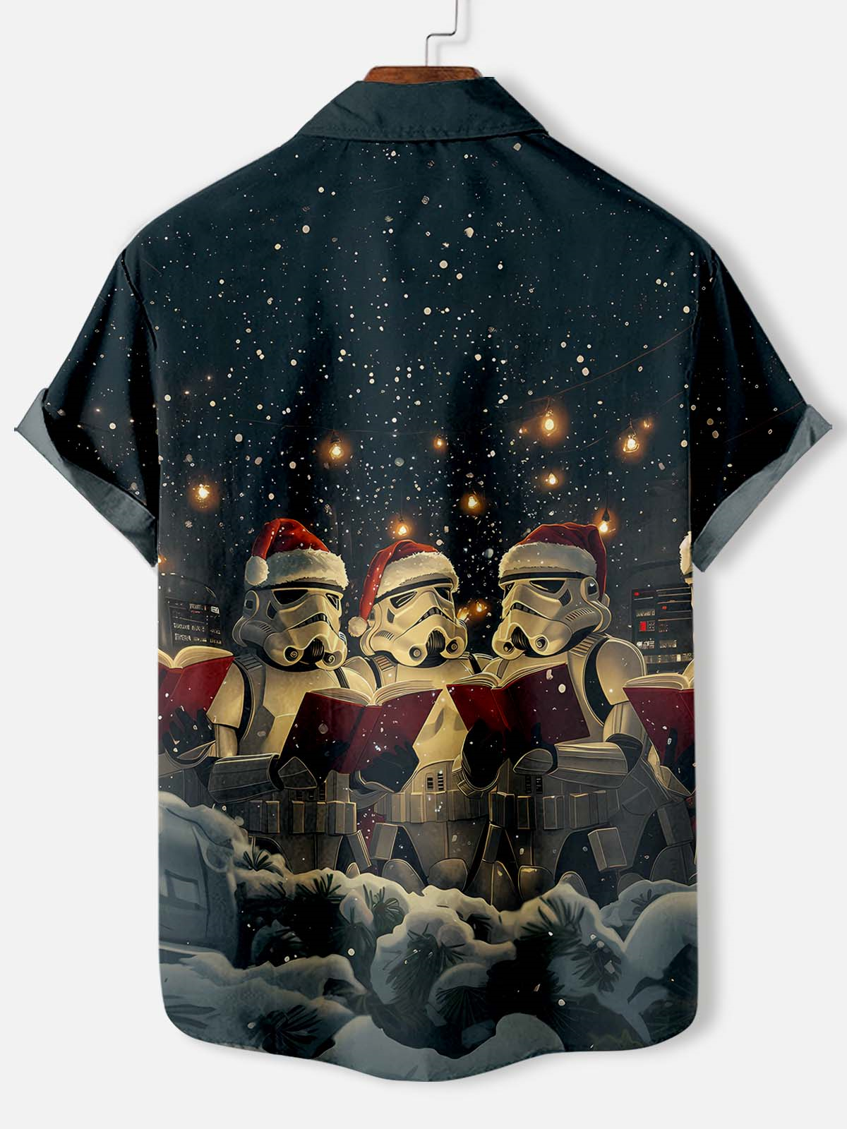 Men's Classic Movie Christmas Graphic Short Sleeve Shirt