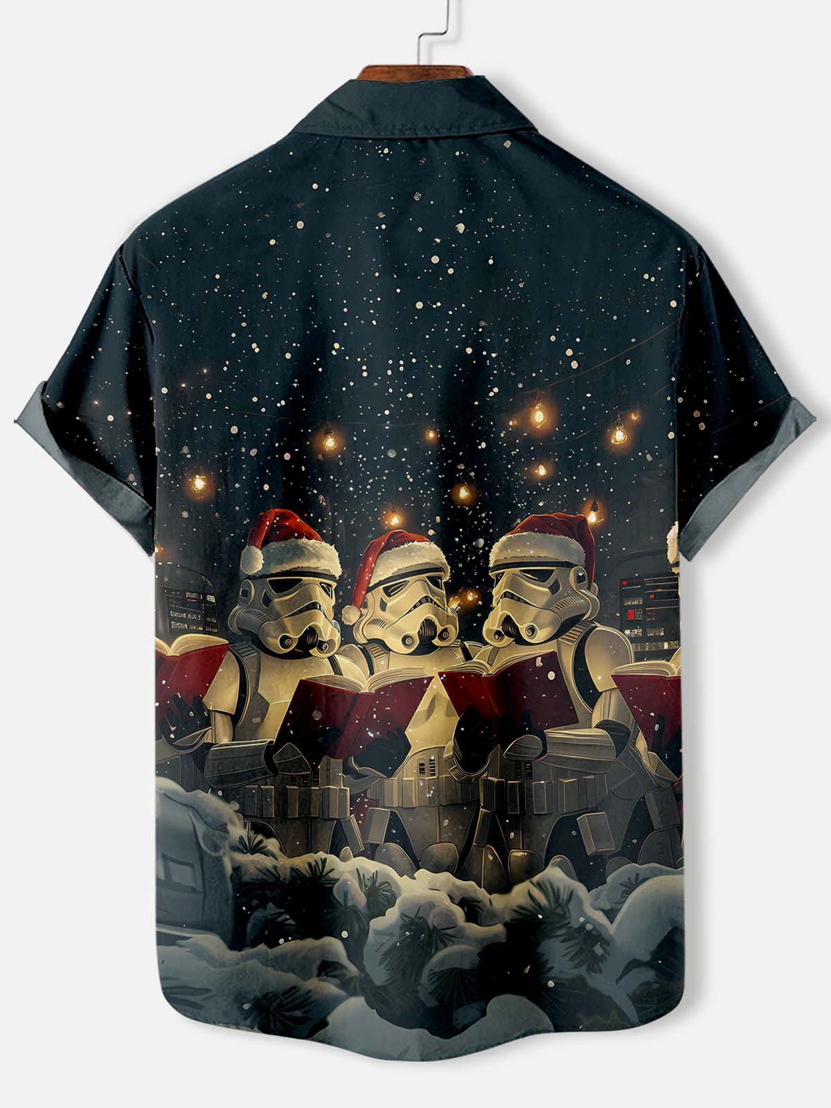 Men's Classic Movie Christmas Graphic Short Sleeve Shirt