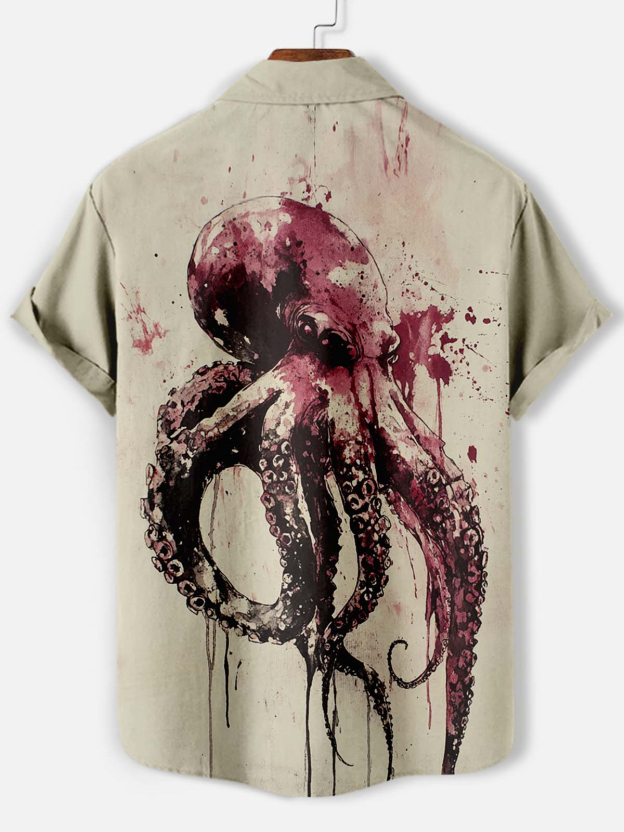 Men's Marine Life Graphic Short Sleeve Shirt