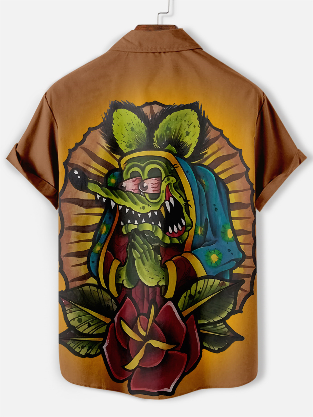 Men's Faith Jesus Graphic Illustration Short Sleeve Shirt