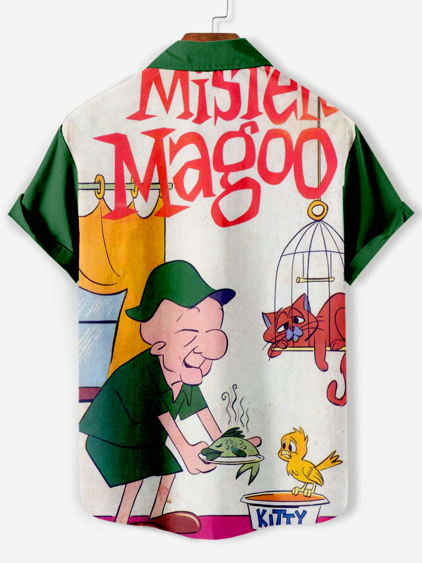 Men's Classic Retro Cartoon Comic Mister magoo Short Sleeve Shirt