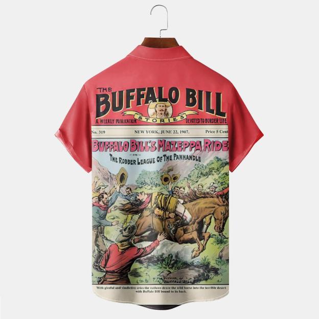 Vintage Magazine pattern short sleeved shirt