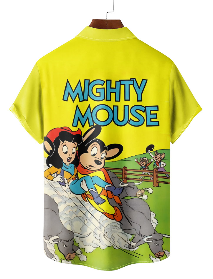 Classic Cartoon pattern short sleeved shirt